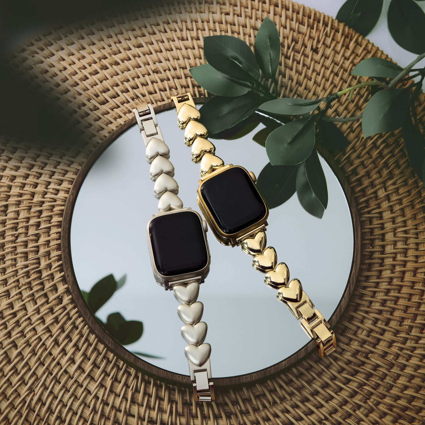 Sleek Polished Love Metal Band for Apple Watch
