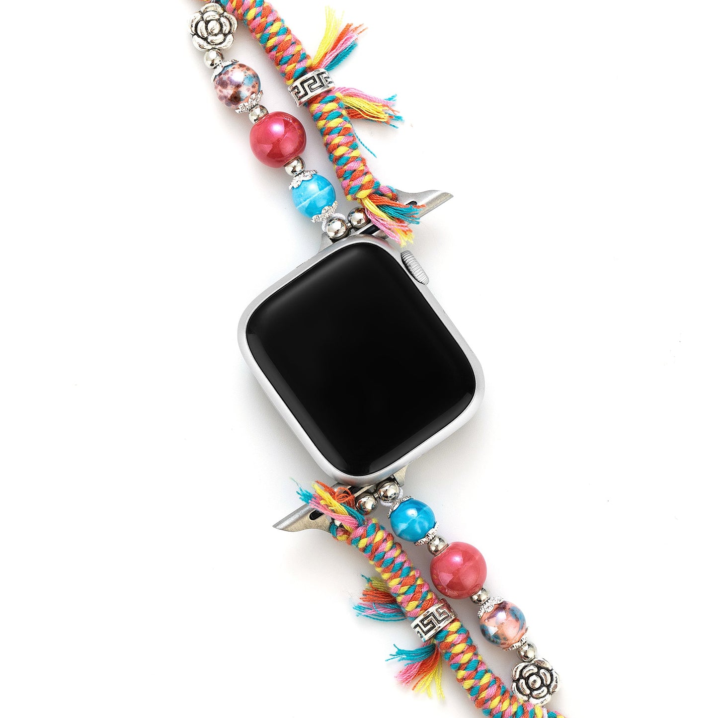Exotic Beaded Braid Bracelet for Apple Watch – Handcrafted, Eye-Catching Accessory