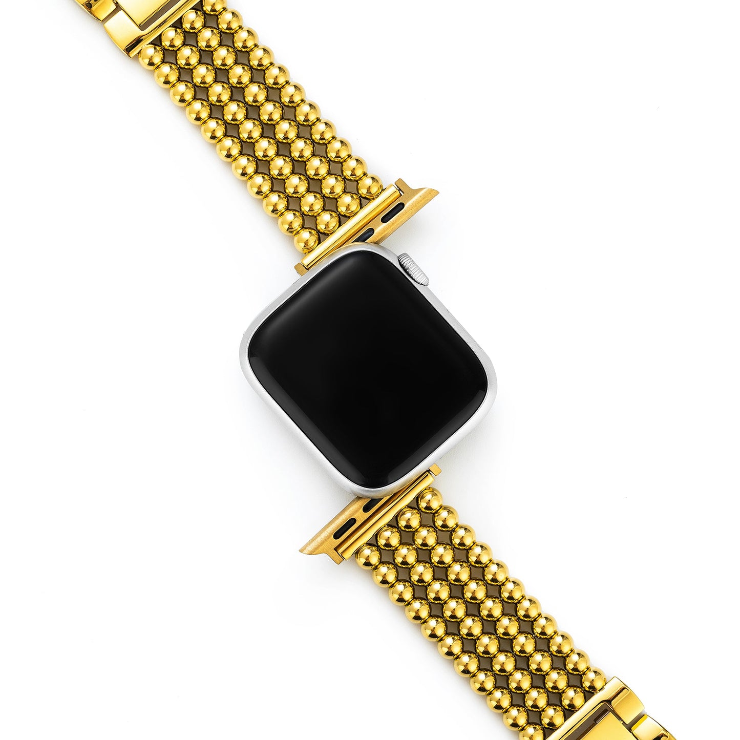 Premium Stainless Steel Beaded Watch Band for Apple Watch