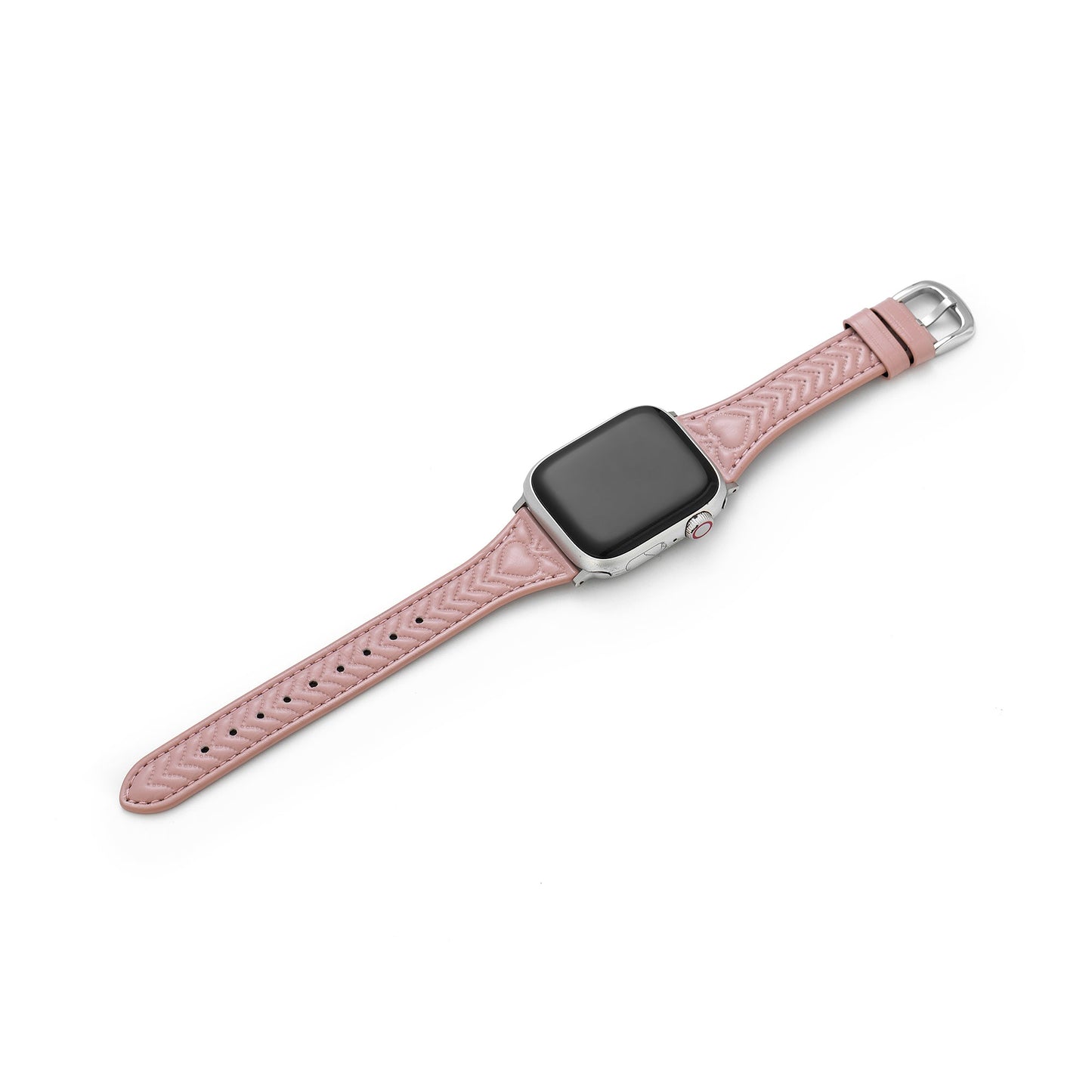 Heart-Stitched Leather Watch Band for Apple Watch
