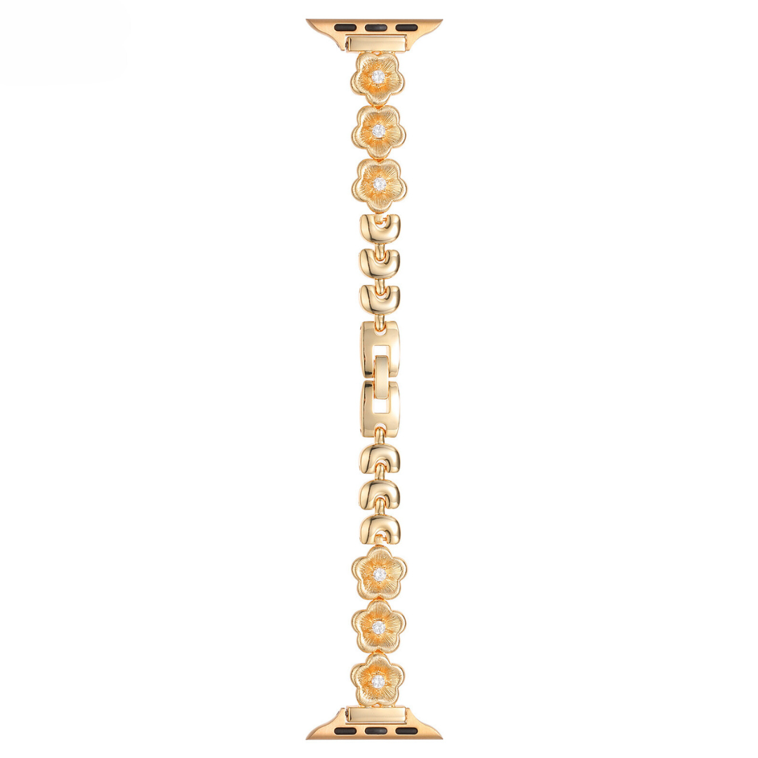 Floral Copper Apple Watch Band β Elegant Petal-Pattern Strap