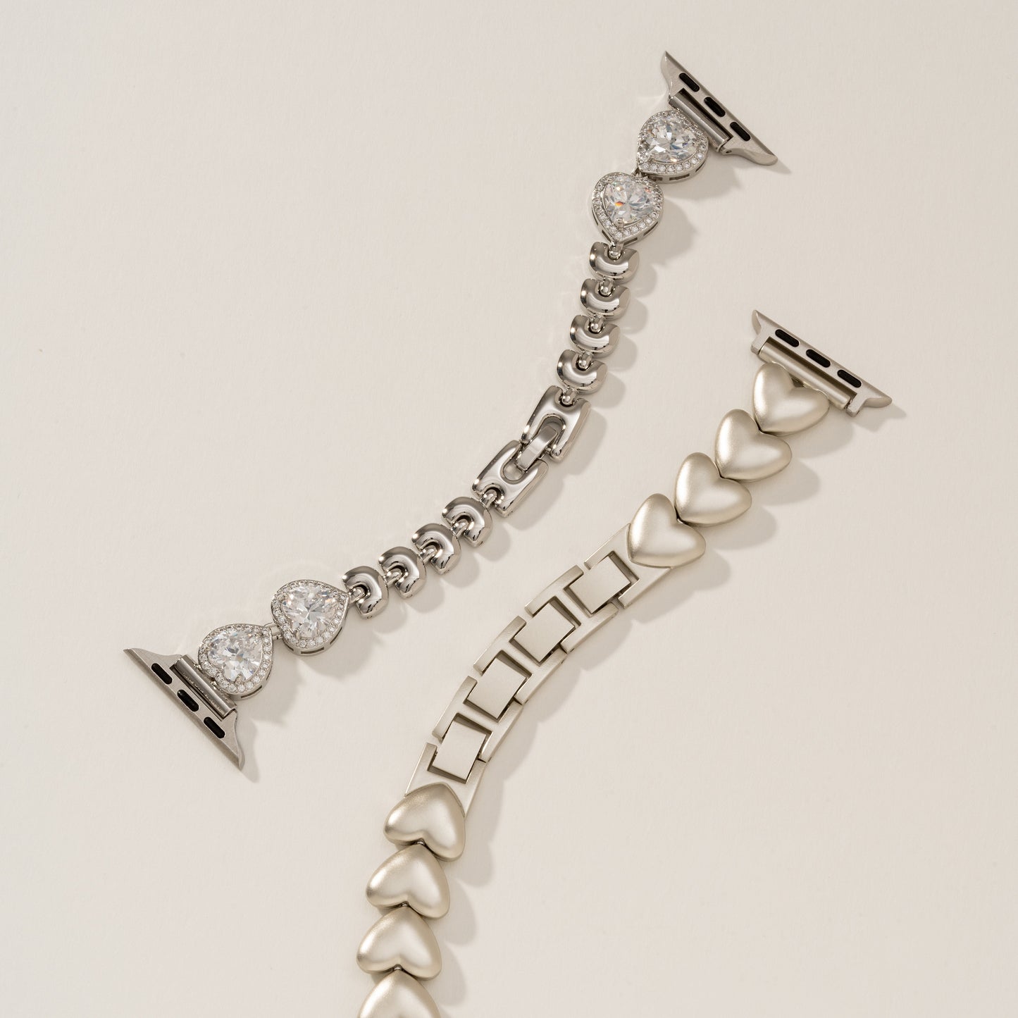 Sparkling Heart Apple Watch Band for a Dazzling Look
