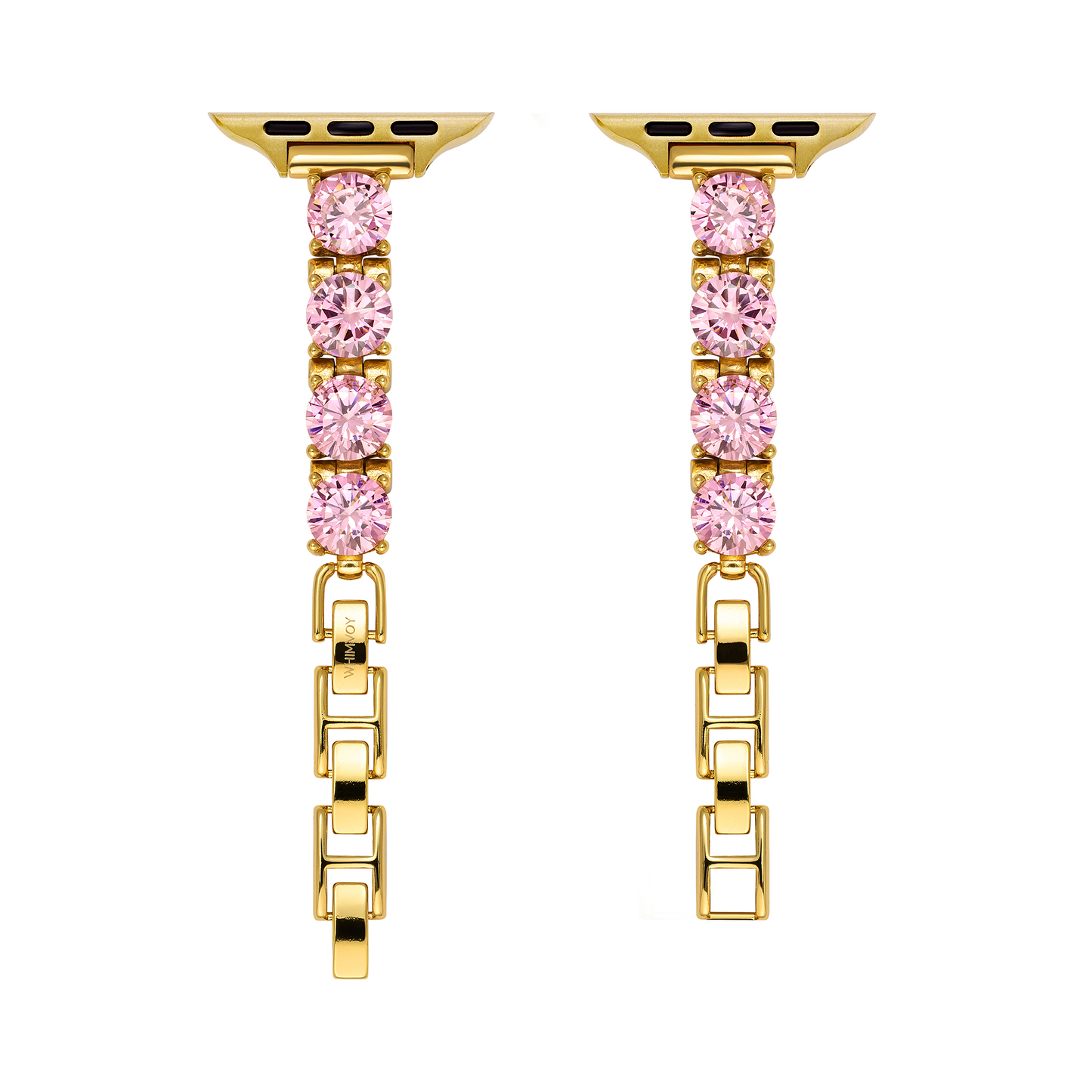 Round Zircon Copper Watch Band for Apple Watch β Elegant, Sparkling Metal Strap