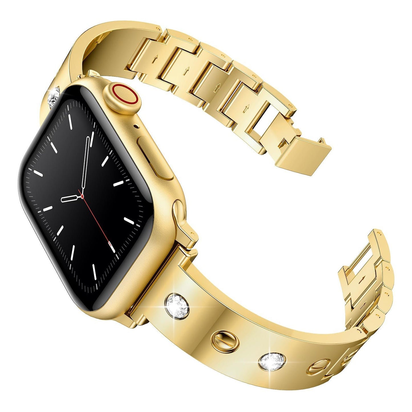 Diamond-Studded Apple Watch Bracelet - Luxurious Sparkle & Style