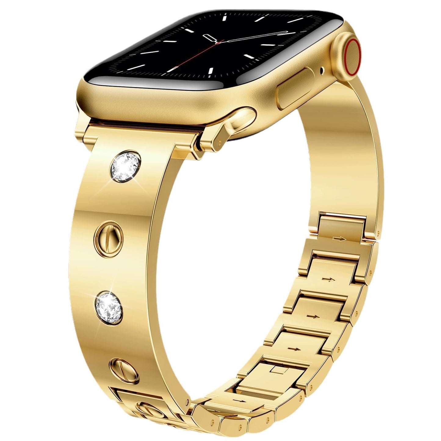 Diamond-Studded Apple Watch Bracelet - Luxurious Sparkle & Style