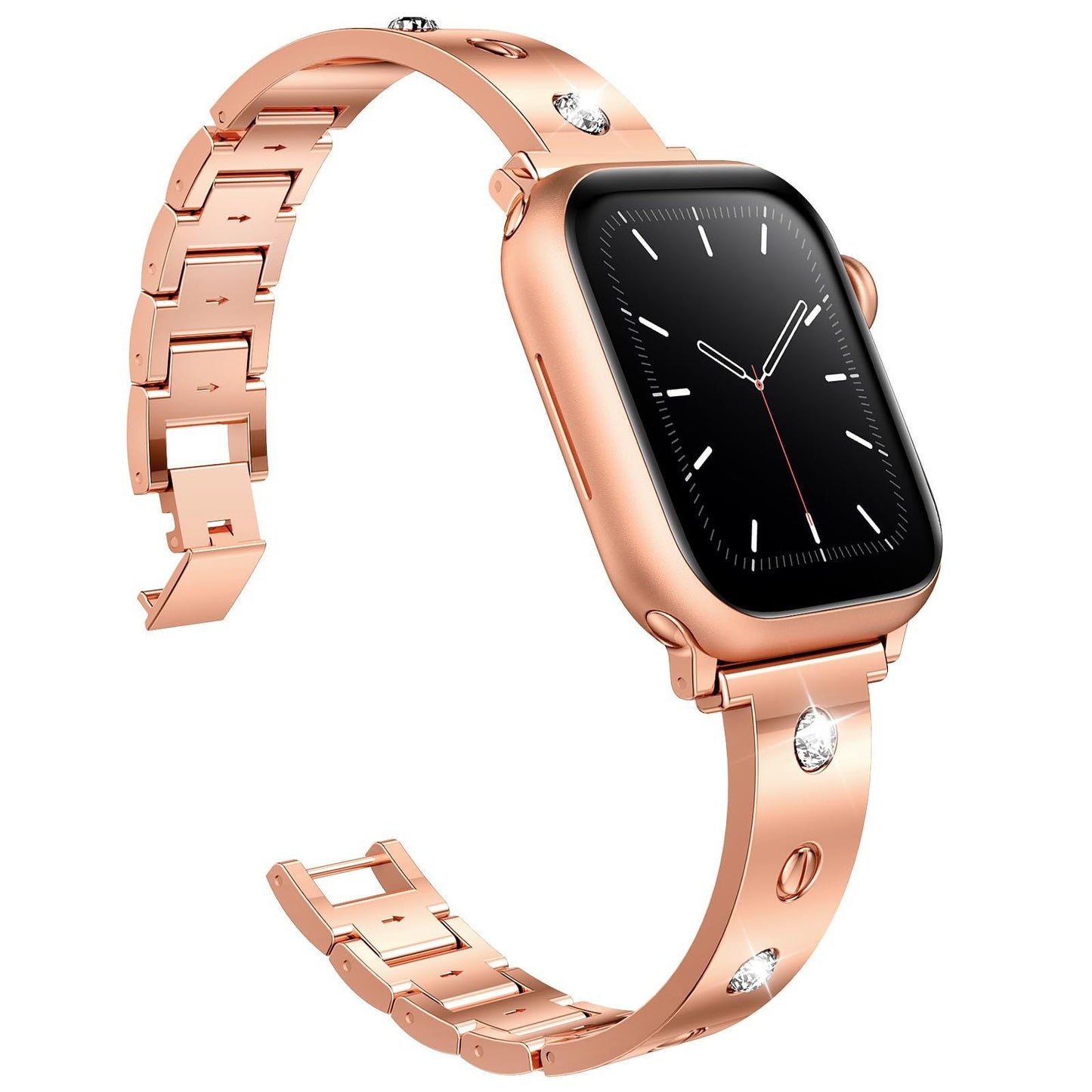 Diamond-Studded Apple Watch Bracelet - Luxurious Sparkle & Style