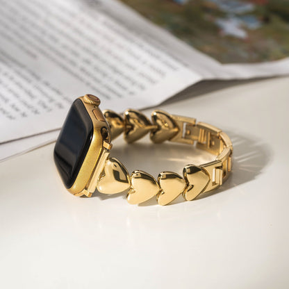 Sleek Polished Love Metal Band for Apple Watch