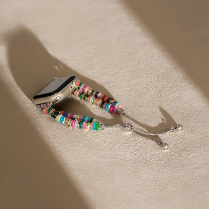 Rainbow Natural Stone Watch Band for Apple Watch – Elegant Marble-Style Accessory