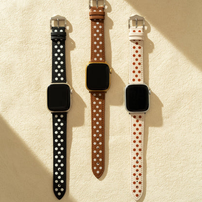 Chic Polka Dot Leather Band for Apple Watch