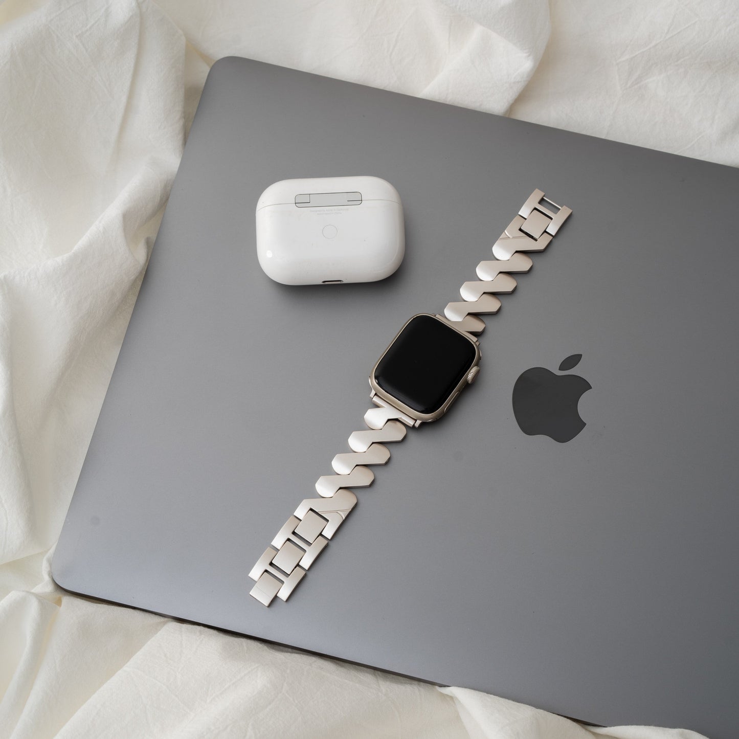 Geometric Stainless Steel Watch Band for Apple Watch