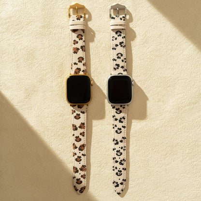 Leopard Print Leather Watch Band for Apple Watch - Premium Leather Strap