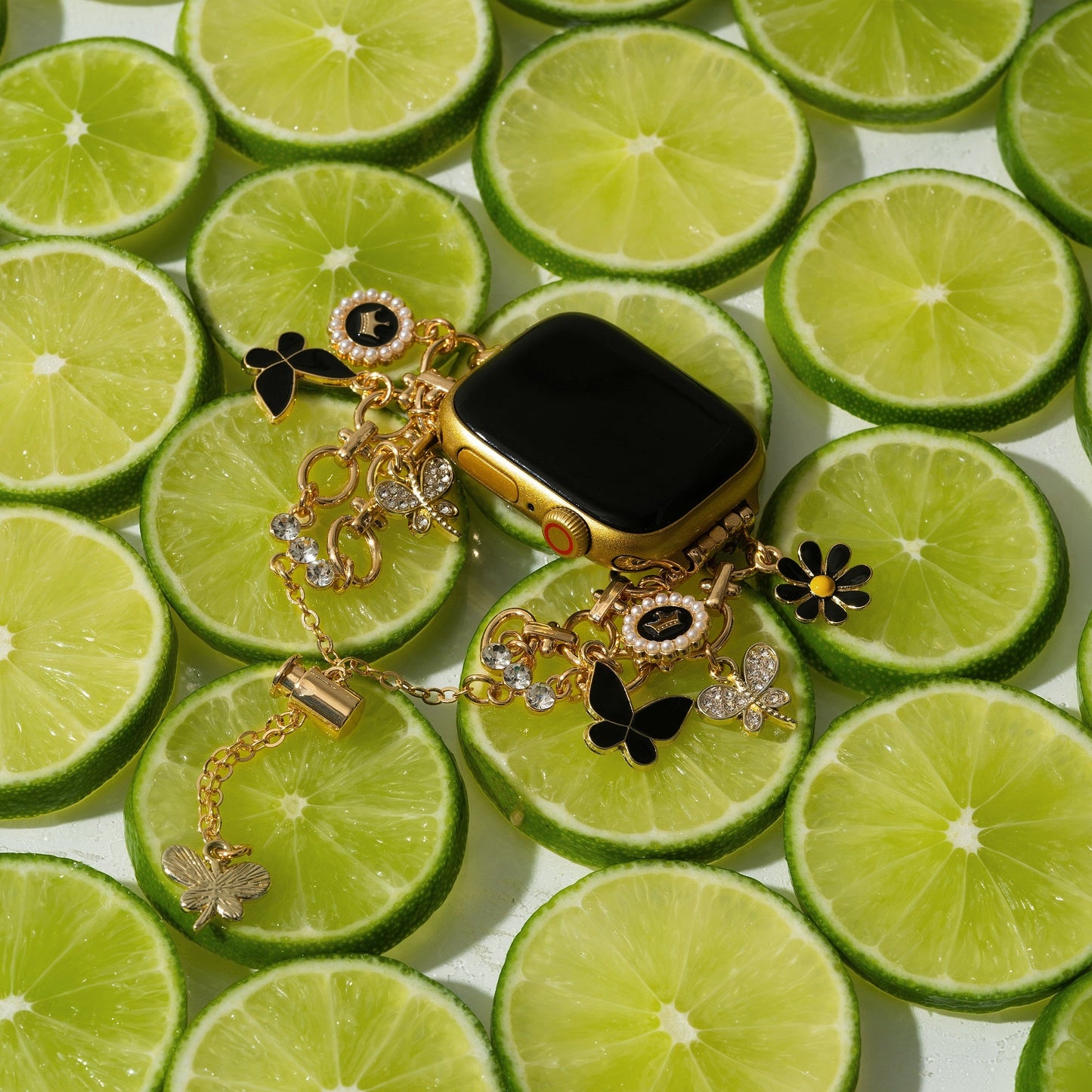 Sunflower Pendant Apple Watch Band - Delicate Floral Jewelry Strap