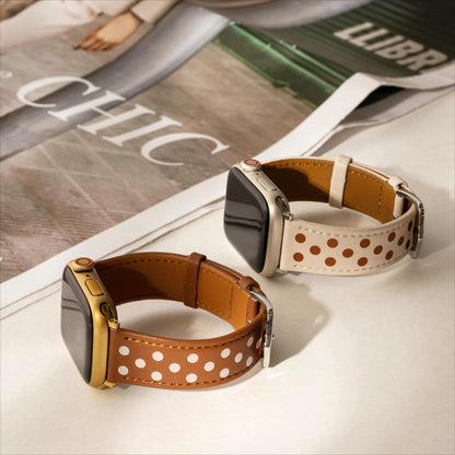 Chic Polka Dot Leather Band for Apple Watch