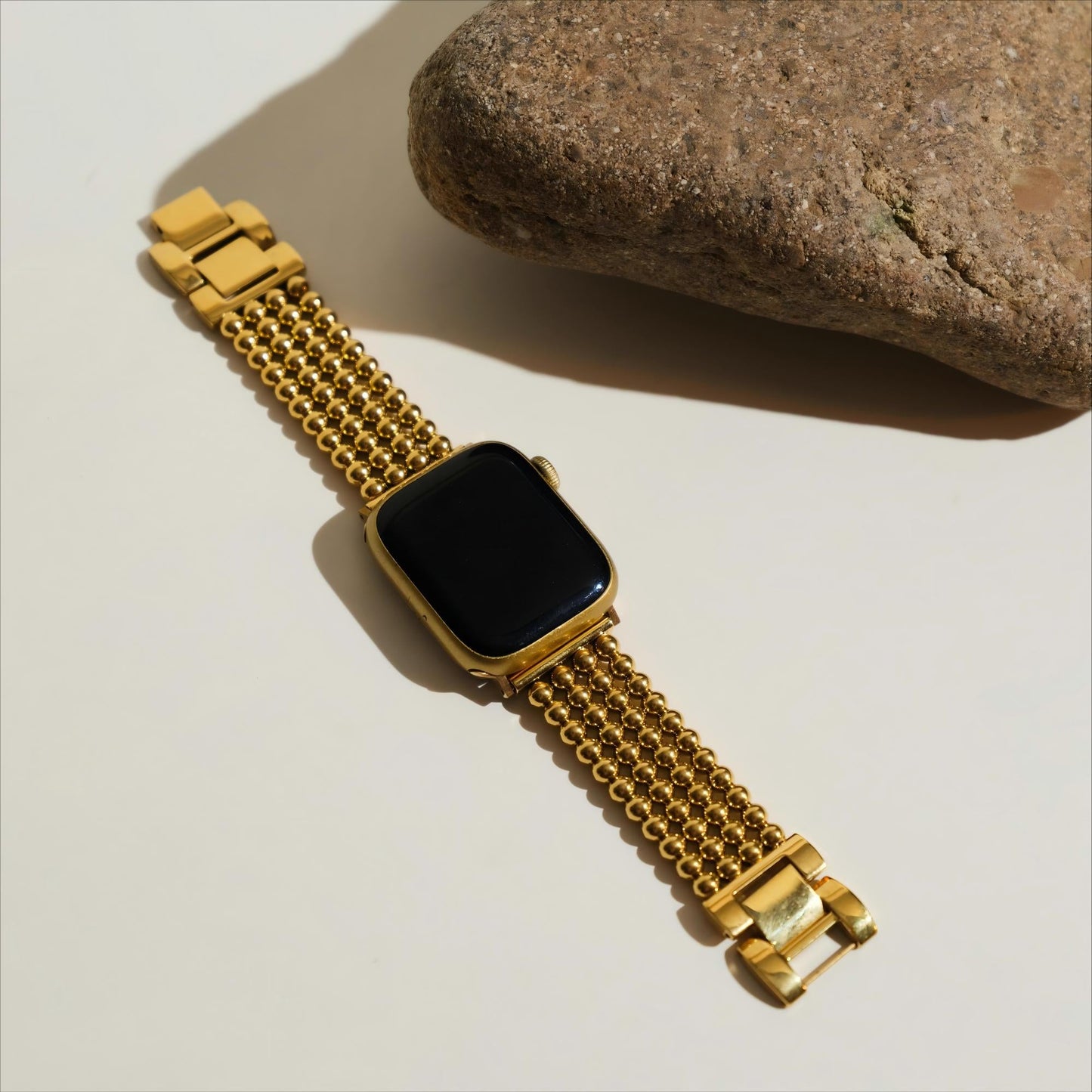 Premium Stainless Steel Beaded Watch Band for Apple Watch