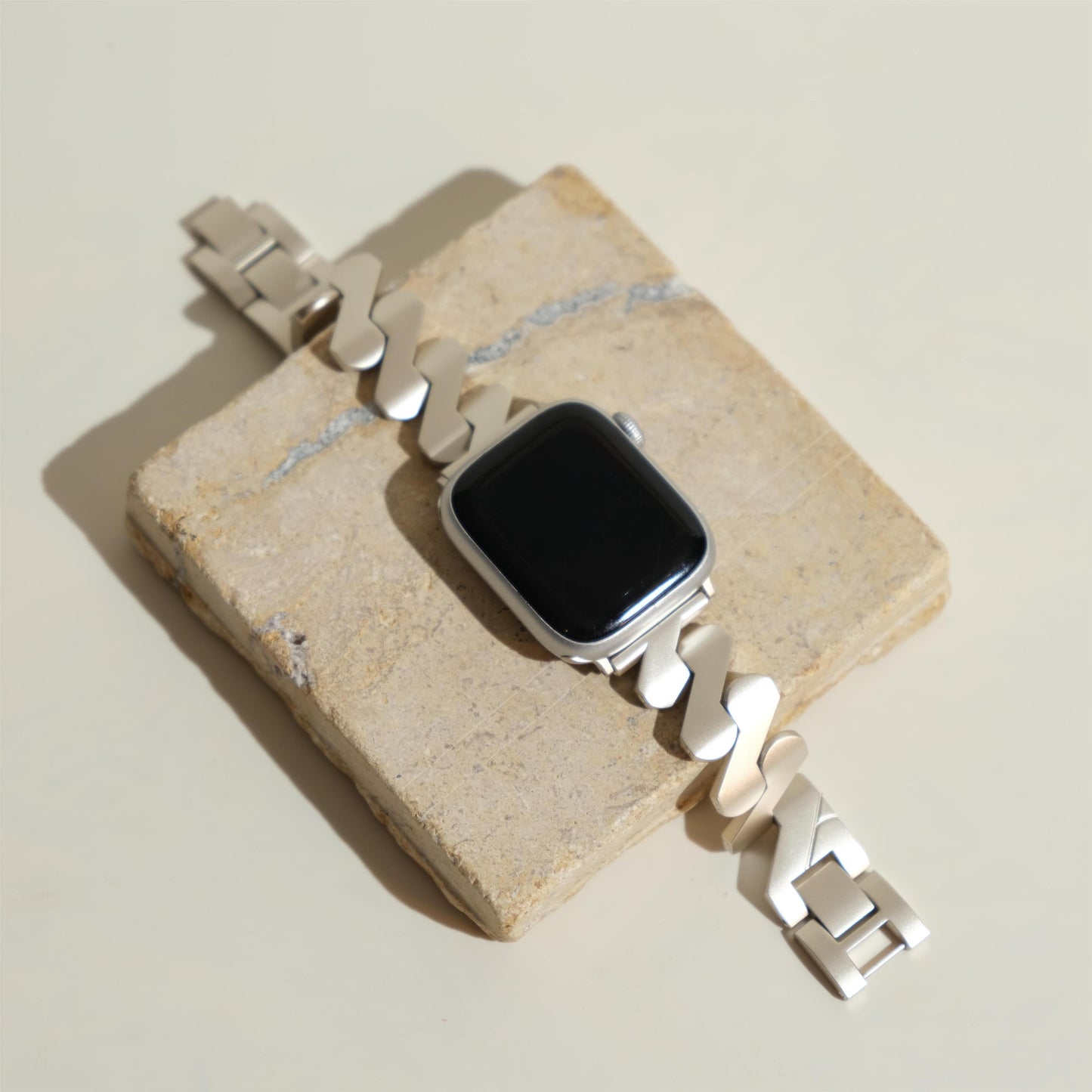 Geometric Stainless Steel Watch Band for Apple Watch