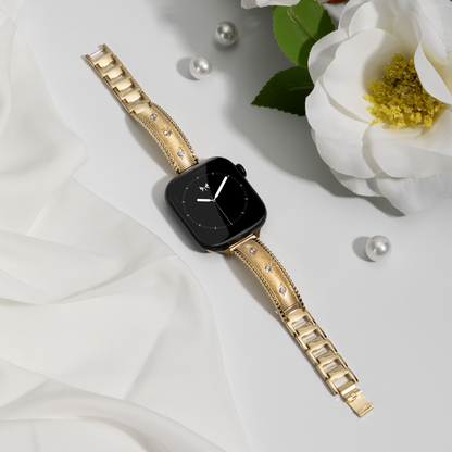 Diamond-Studded Link Bracelet for Apple Watch