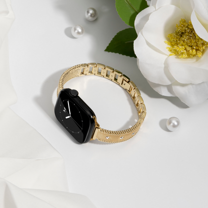 Diamond-Studded Link Bracelet for Apple Watch