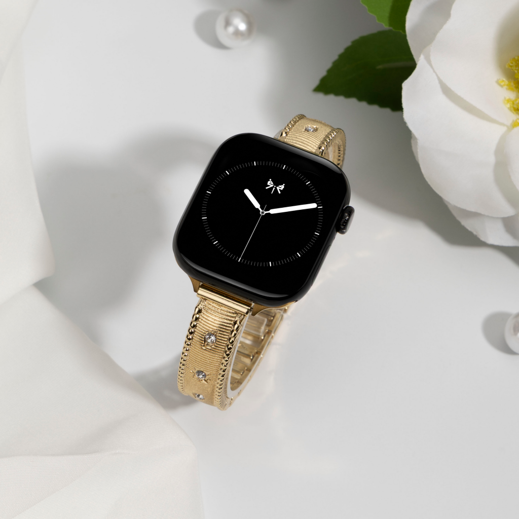 Diamond-Studded Link Bracelet for Apple Watch