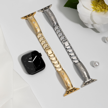 Diamond-Studded Link Bracelet for Apple Watch