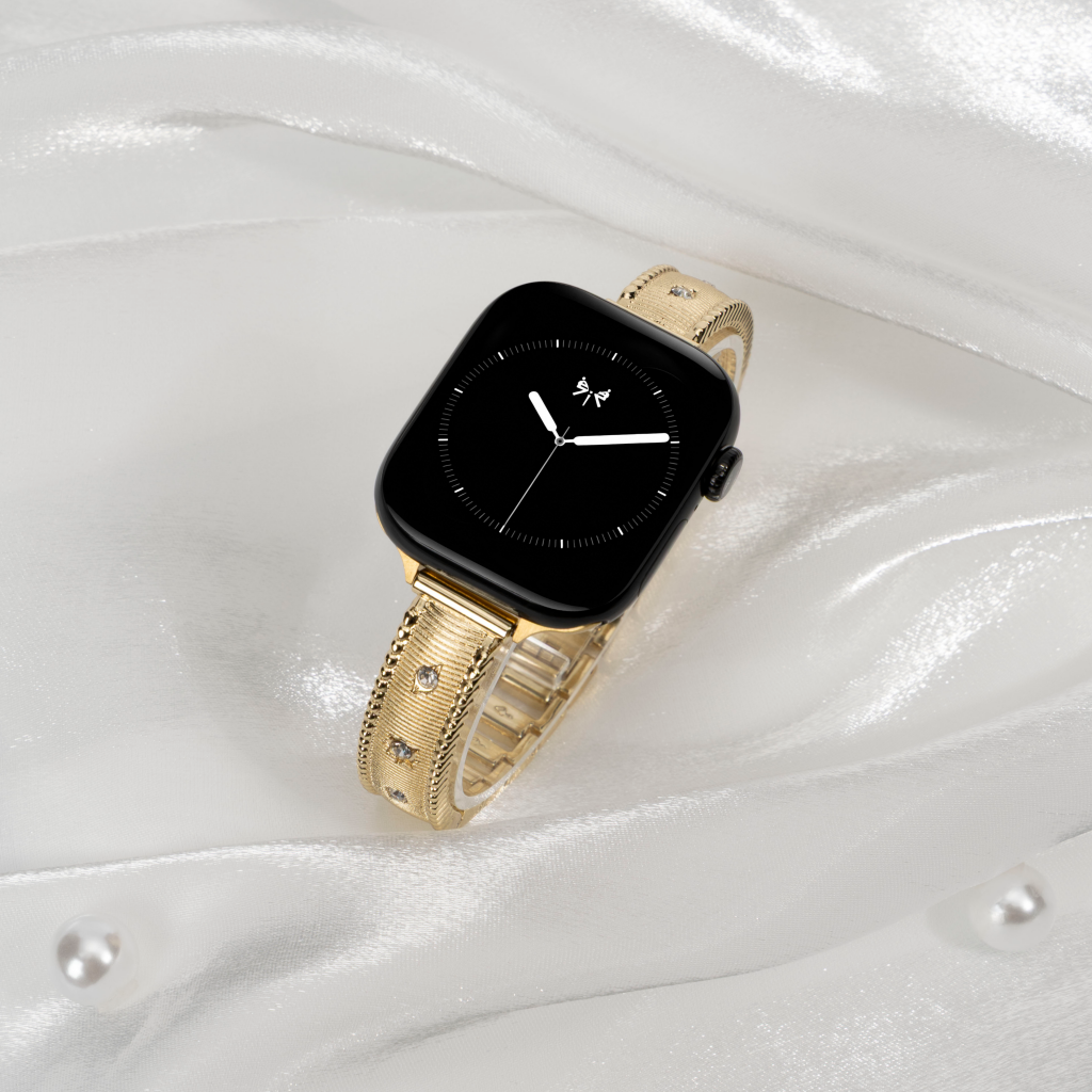 Diamond-Studded Link Bracelet for Apple Watch