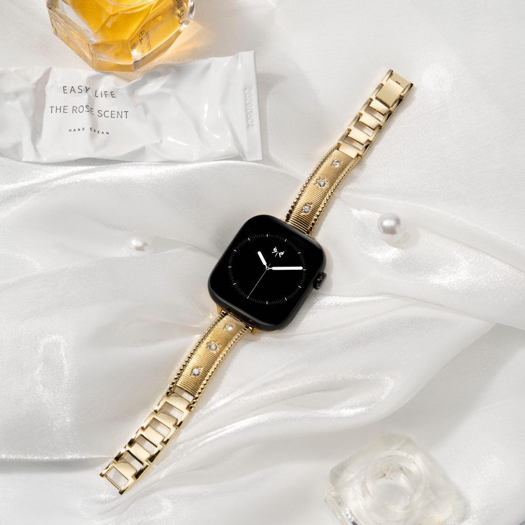Diamond-Studded Link Bracelet for Apple Watch