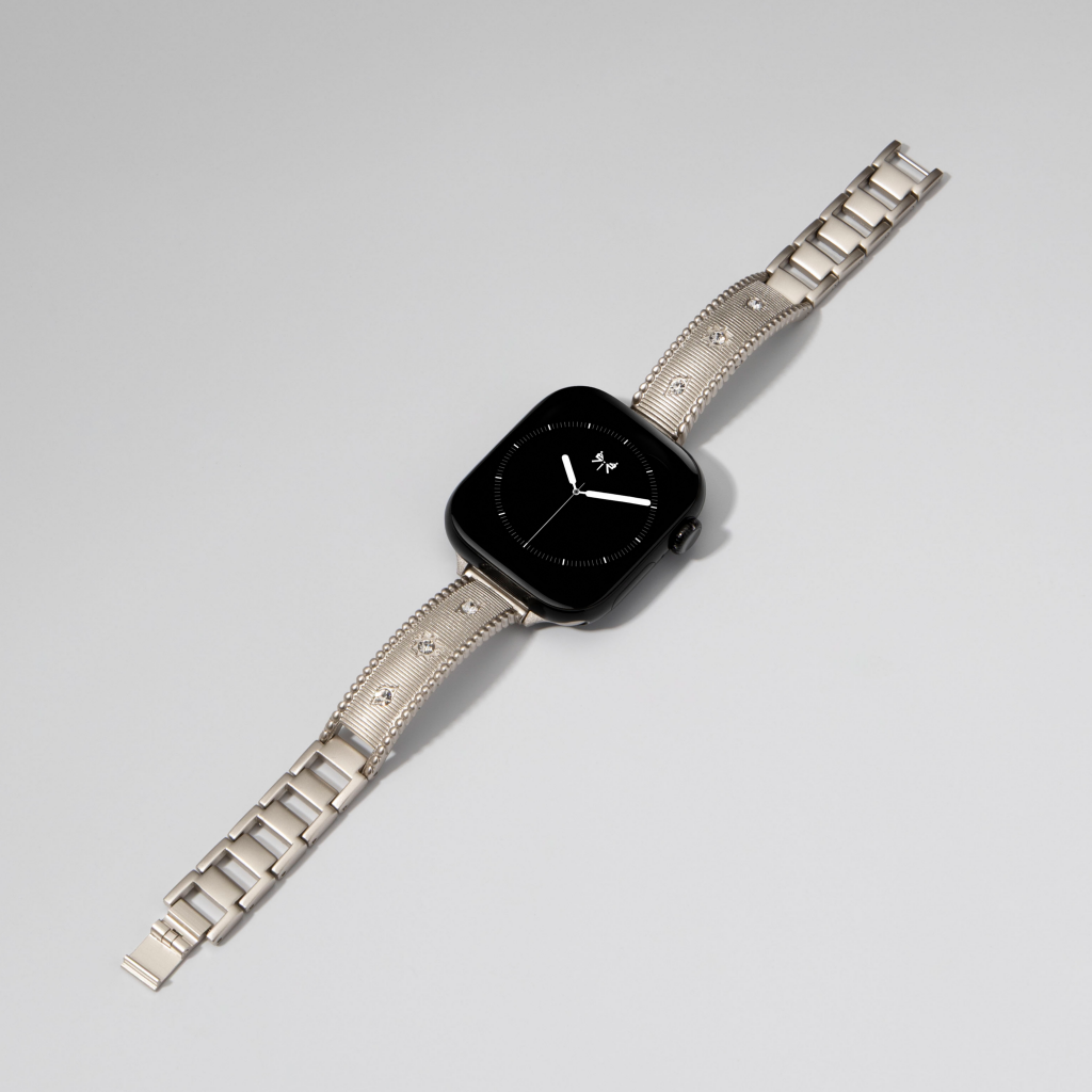 Diamond-Studded Link Bracelet for Apple Watch