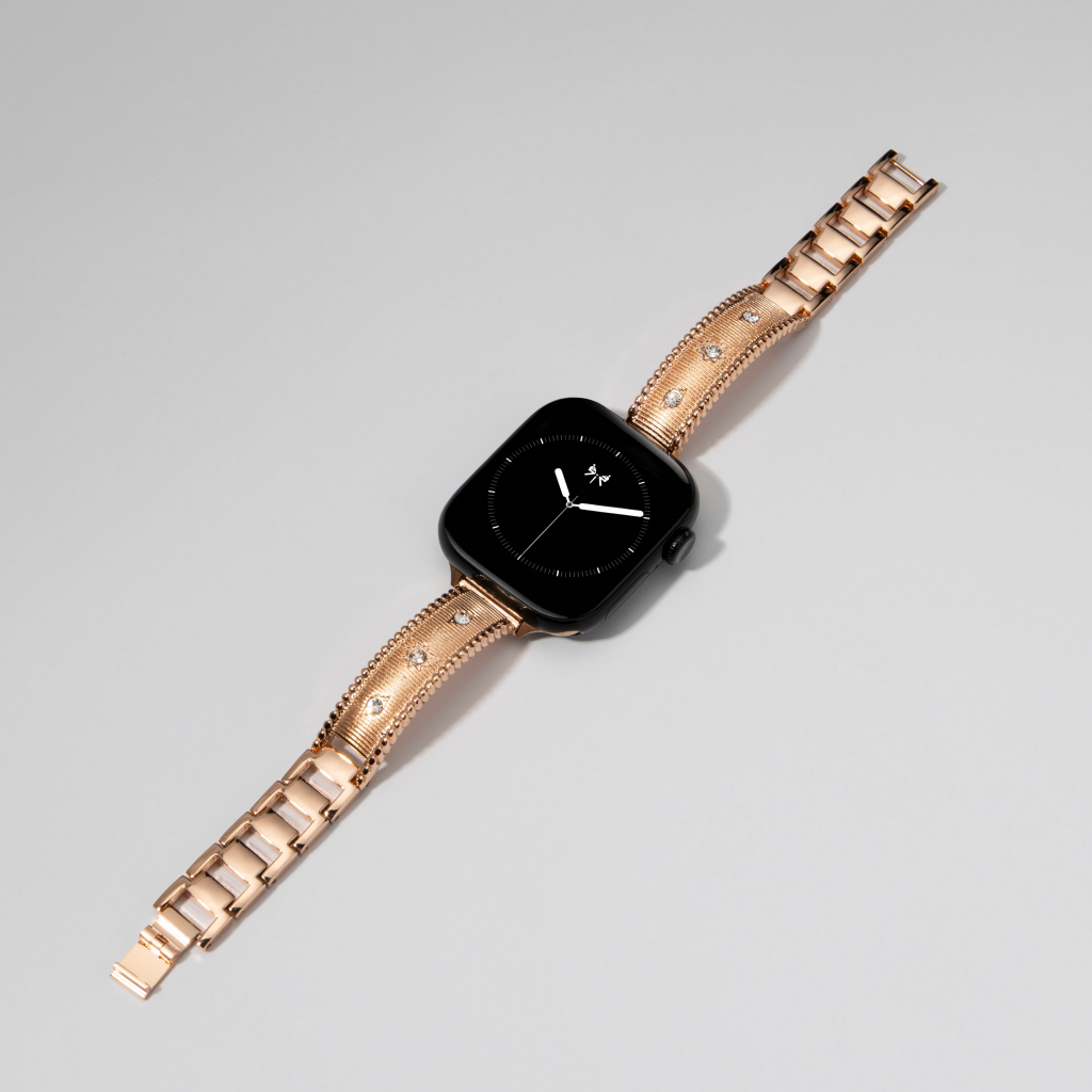 Diamond-Studded Link Bracelet for Apple Watch