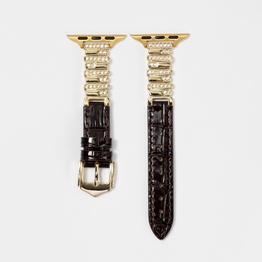 Hathor Premium Bamboo-Embossed Leather Apple Watch Band