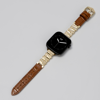 Hathor Premium Bamboo-Embossed Leather Apple Watch Band
