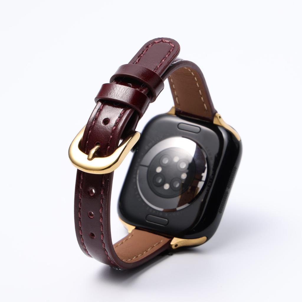 Retro-Inspired Leather Strap for Apple Watch