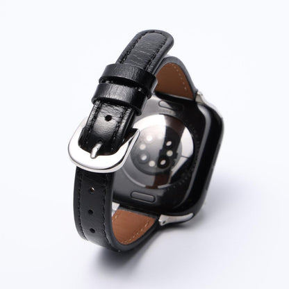 Retro-Inspired Leather Strap for Apple Watch