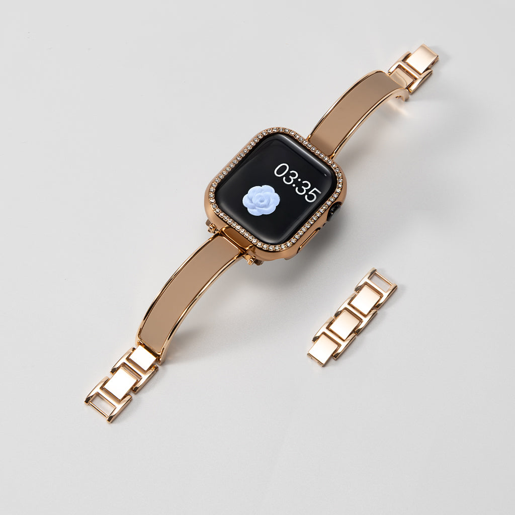 Crescent-Style Metal Bracelet for Apple Watch