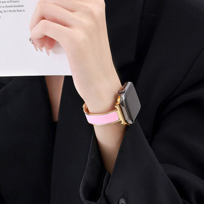 Crescent-Style Metal Bracelet for Apple Watch