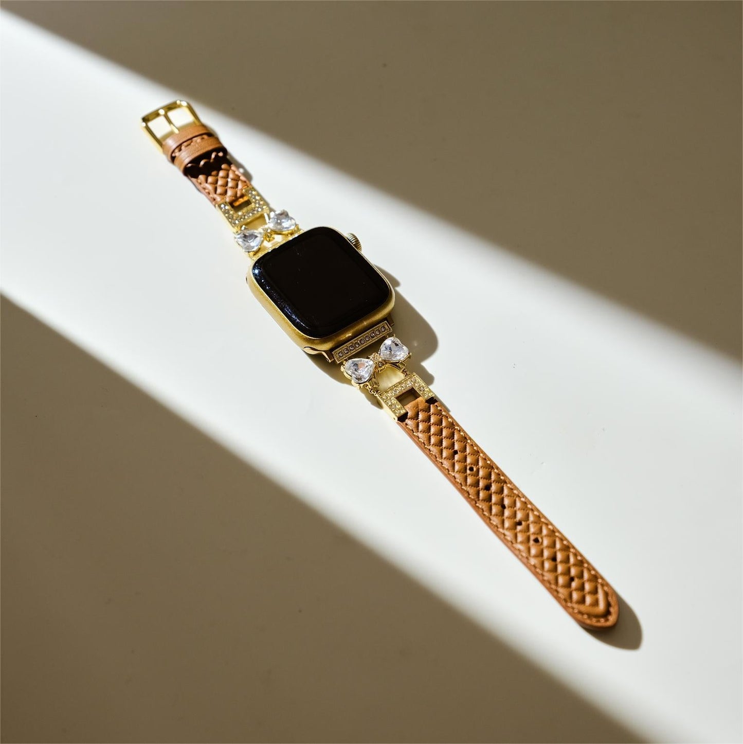 Elegant Bowknot Leather Band for Apple Watch - Premium Leather, All-Day Comfort