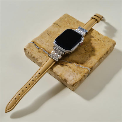 Pearl Touch Leather Watch Band for Apple Watch — Elegant, Comfortable Leather Strap
