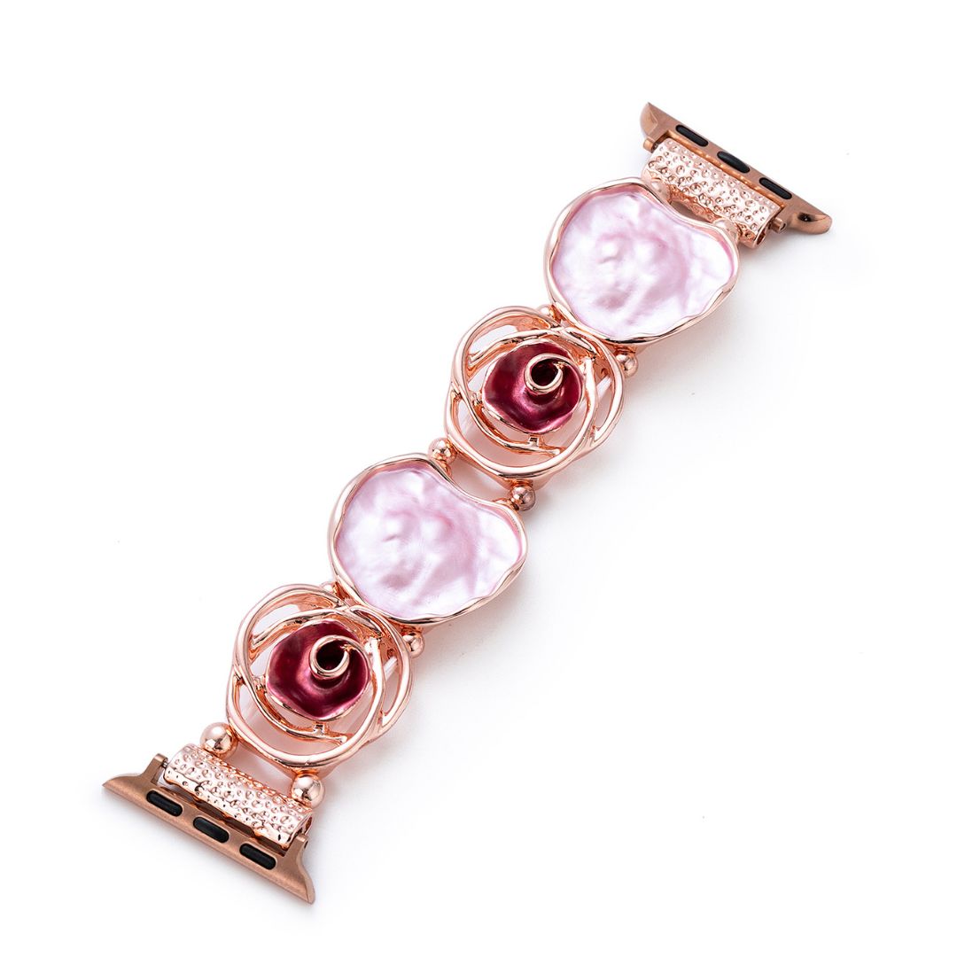 Elegant Rose Bangle Elastic Watch Bracelet for Apple Watch