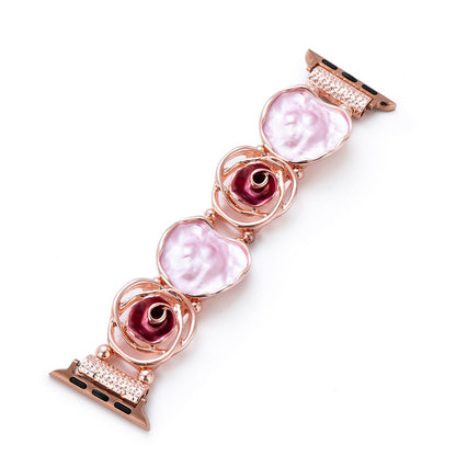 Elegant Rose Bangle Elastic Watch Bracelet for Apple Watch