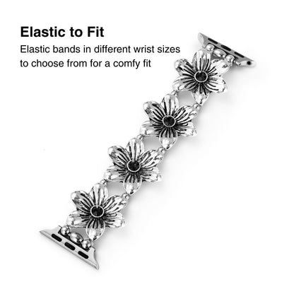 Floral Statement Bangle Bracelet for Apple Watch