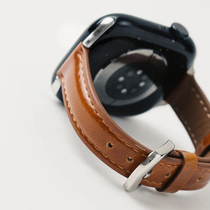 Retro-Inspired Leather Strap for Apple Watch