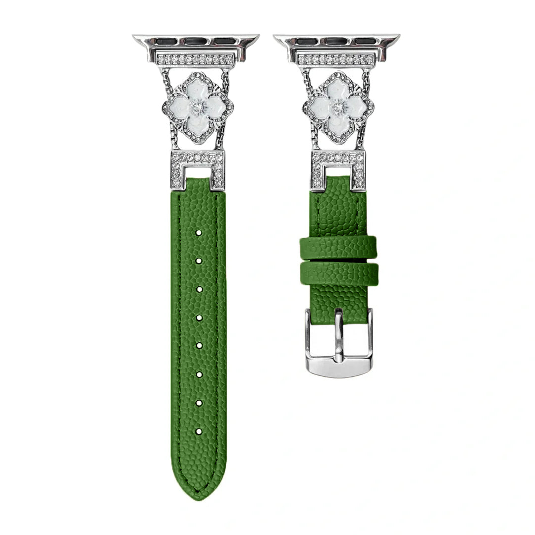Glitter-Accented Leather Strap