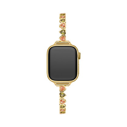 Rainbow Love: 14k Gold & Platinum Plated Apple Watch Band