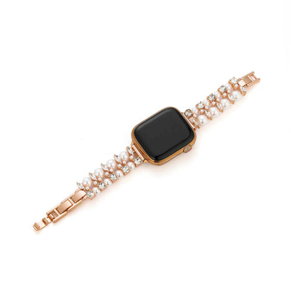 Pearly Crystal Apple Watch Band – Elegant Pearl Crystal Strap