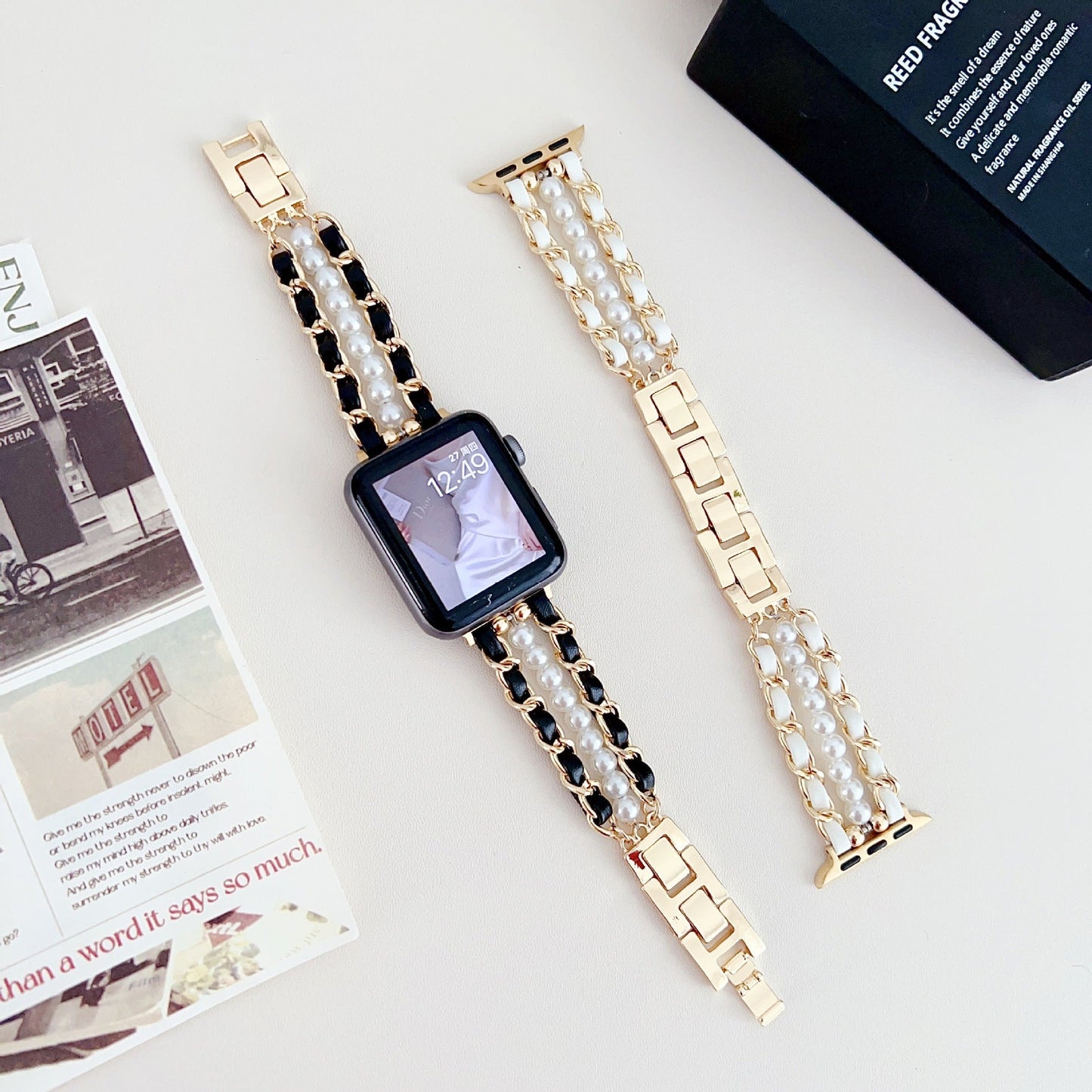 Elegant Pearl & Metal Link Bracelet