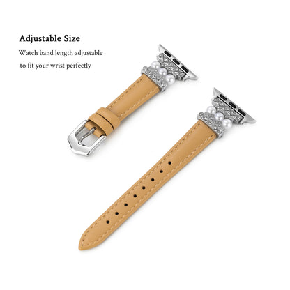 Pearl Touch Leather Watch Band for Apple Watch — Elegant, Comfortable Leather Strap