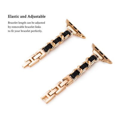 Twisted Metal Stainless Steel Link Watch Band for Apple Watch