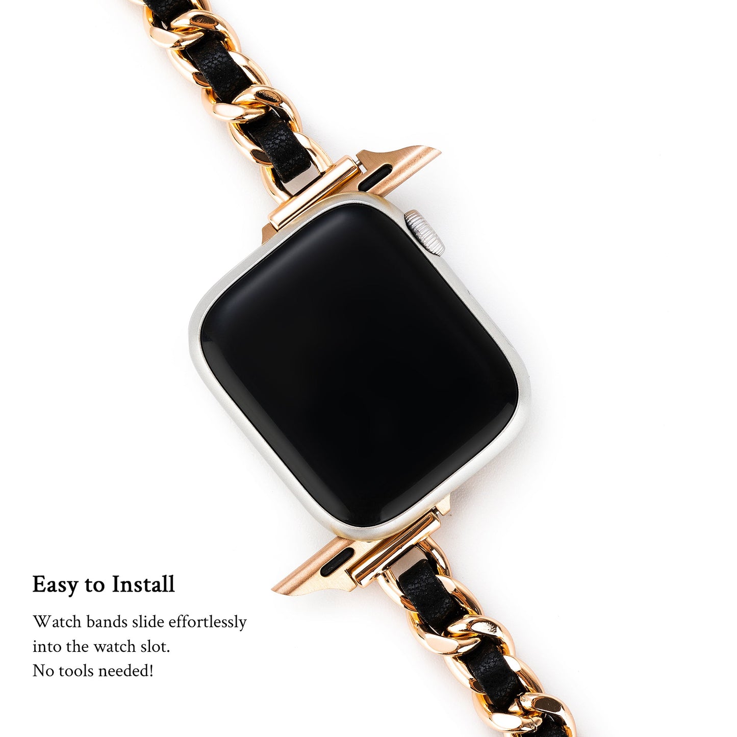 Twisted Metal Stainless Steel Link Watch Band for Apple Watch