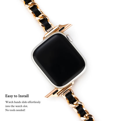 Twisted Metal Stainless Steel Link Watch Band for Apple Watch
