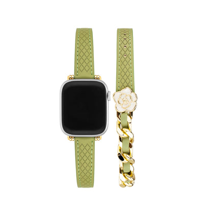 Floral Double-Layered Apple Watch Bracelet – Elegant, Chic Floral Band