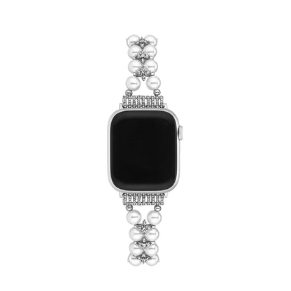 Pearl-Embellished Rhinestone Watch Band for Apple Watch