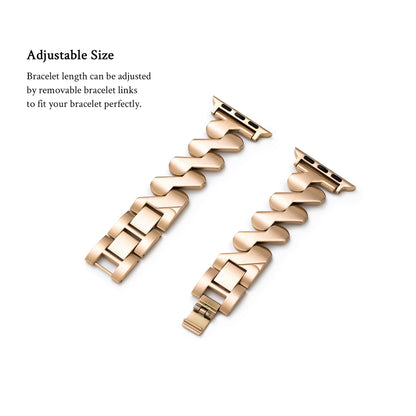 Geometric Stainless Steel Watch Band for Apple Watch